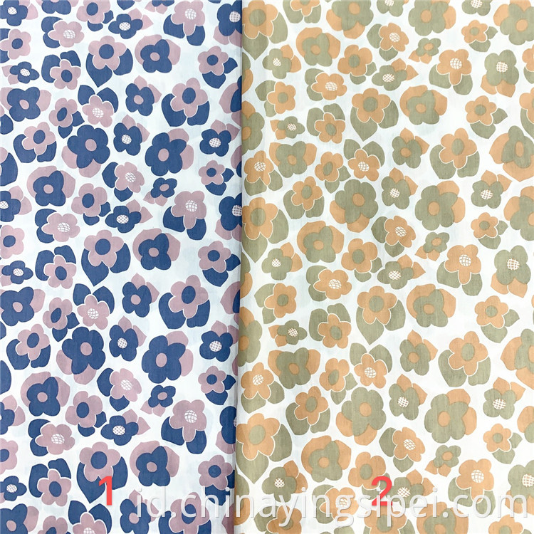 2020 Stocklot gaya baru Cotton Poplin Digital Fabric Fabric untuk Bahan Pakaian Bahan Tekstil